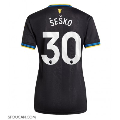 Zenski Nogometni Dres Manchester United Benjamin Sesko #30 Rezervni 2025-26 Kratak Rukav Zenski Nogometni Dres Manchester United Benjamin Sesko #30 Rezervni 2025-26 Kratak Rukav